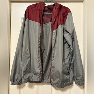 Zine Clothing Maroon and Gray Windbreaker